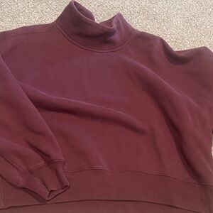 Abercrombie & Fitch Maroon Cowl Neck Sweater